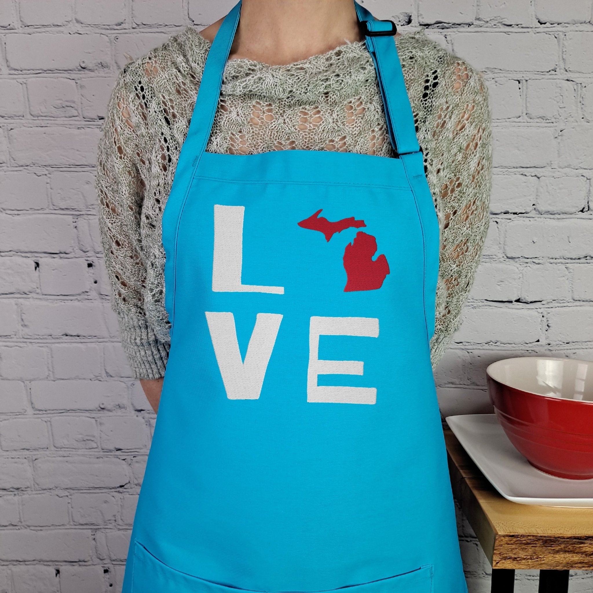 {{product_title}} – {{color}} embroidered kitchen apron