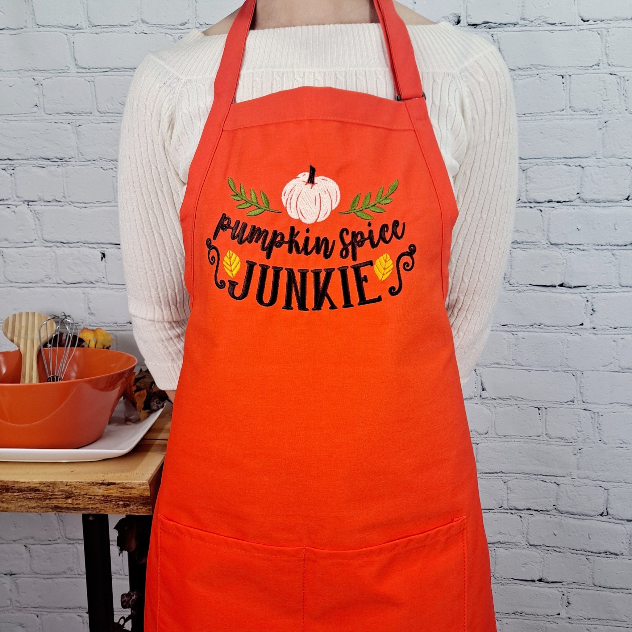 {{product_title}} – {{color}} embroidered kitchen apron