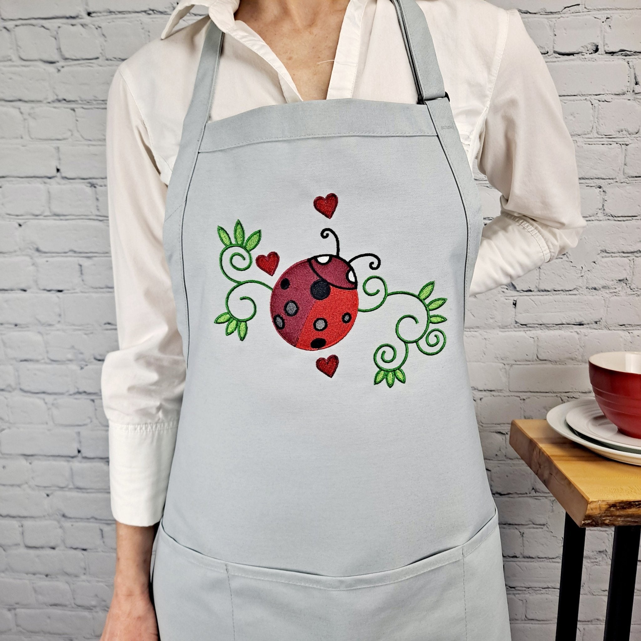{{product_title}} – {{color}} embroidered kitchen apron