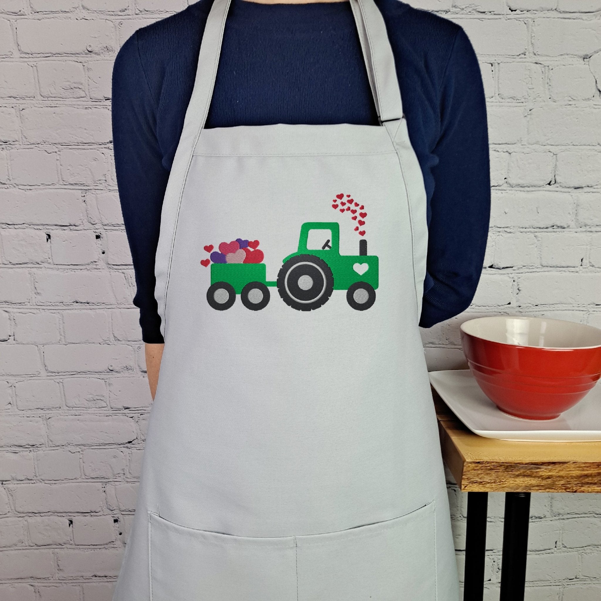 {{product_title}} – {{color}} embroidered kitchen apron