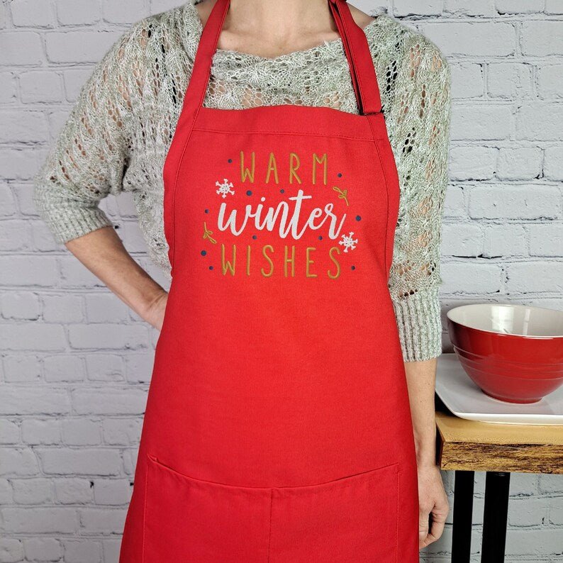 {{product_title}} – {{color}} embroidered kitchen apron