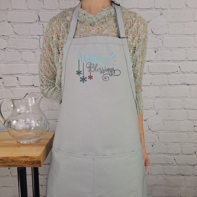 {{product_title}} – {{color}} embroidered kitchen apron
