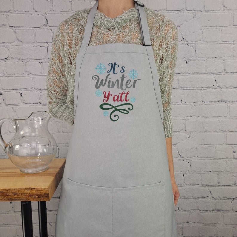 {{product_title}} – {{color}} embroidered kitchen apron